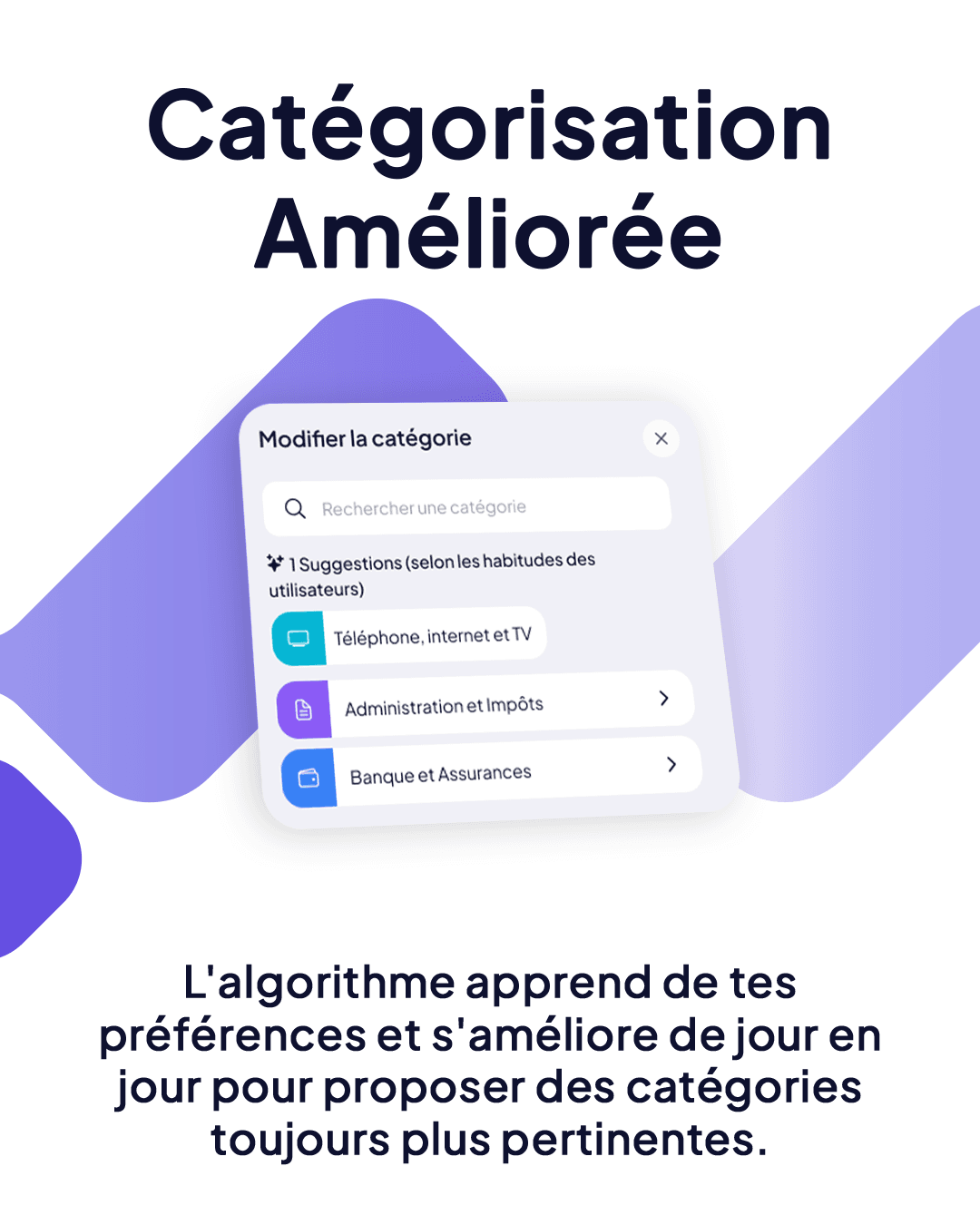 budget app moneyes dashboard catégorisation des transactions automatique améliorée